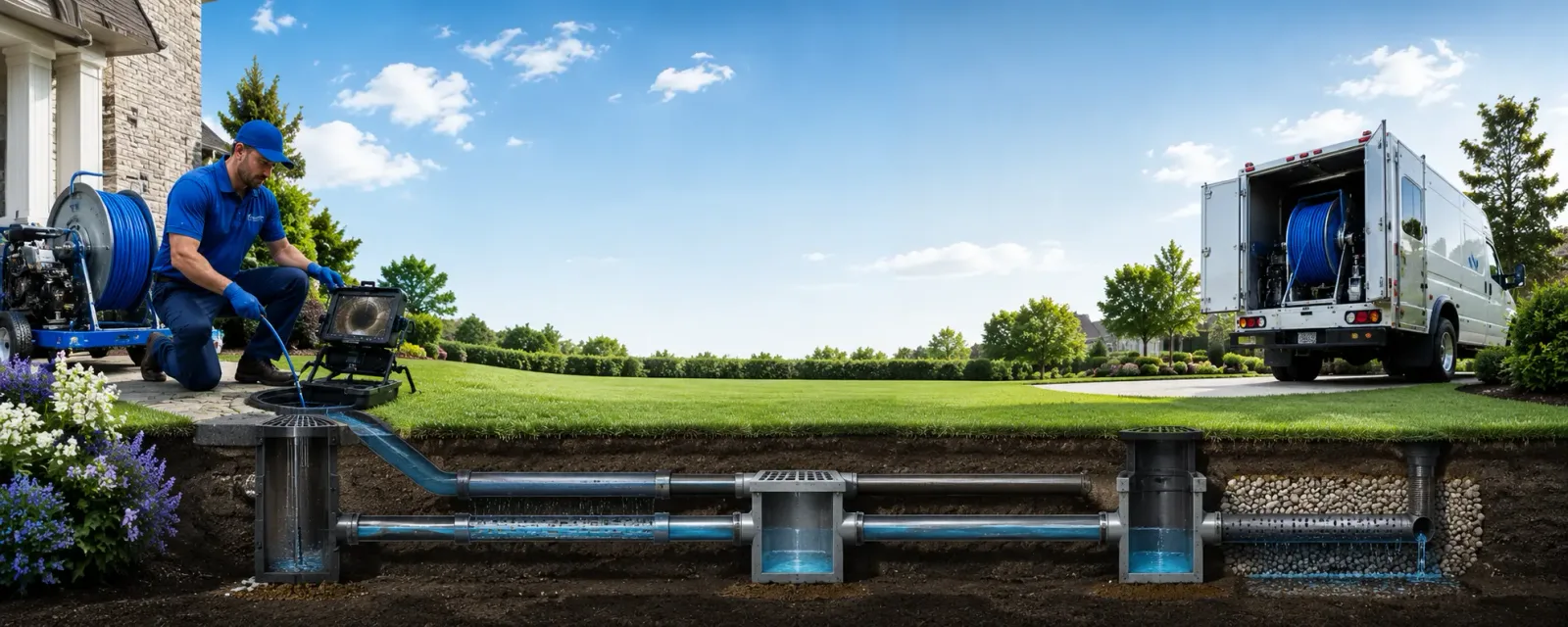 Outdoor drain cleaning information for East Ryegate, VT